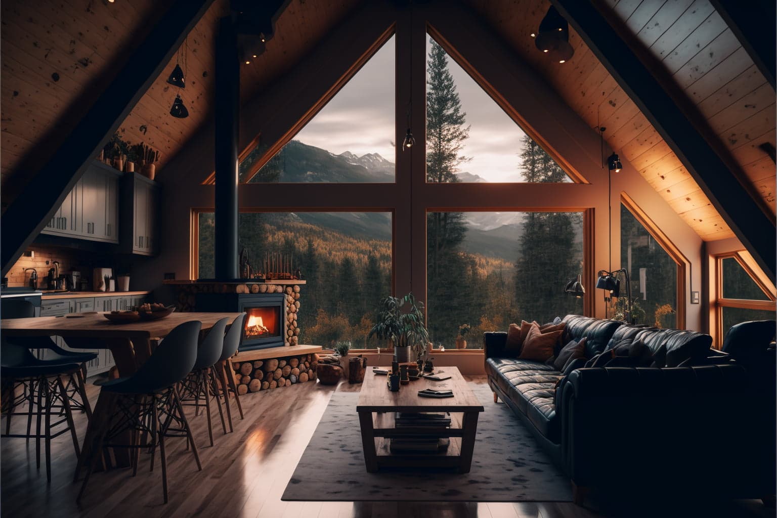 Cabin Cozy Fireside